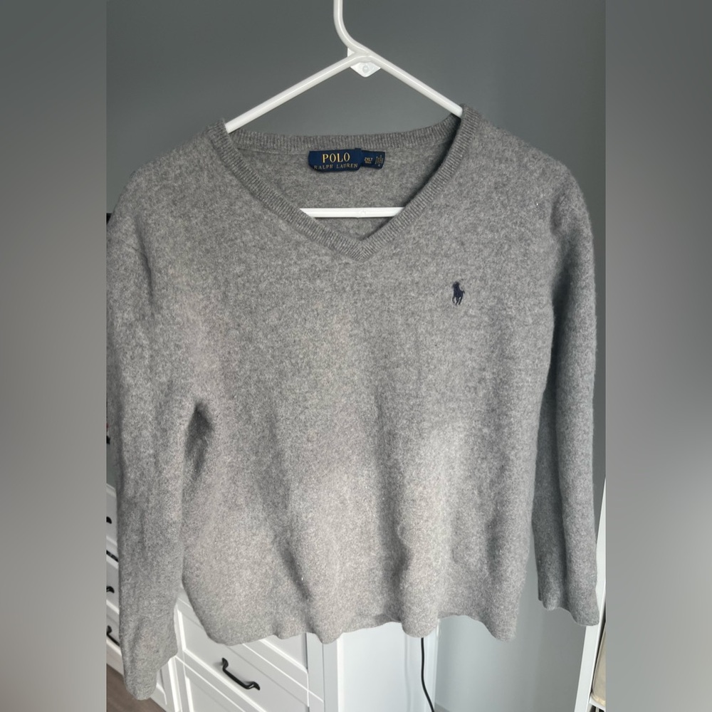 Ralph Lauren Polo Merino Wool Italian Yarn V Neck (fits like Women’s XL)